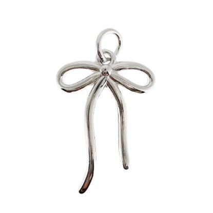 Wholesale 925 Sterling Silver Fancy Bow Charm - 17.5mm (sold per piece)
