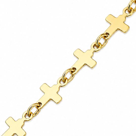 Wholesale 1/20 14K Gold Filled Bulk Chain - High Polish Cross Sequin Chain by the foot