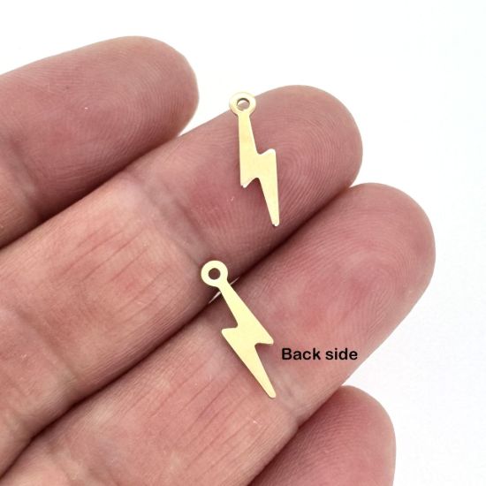 Wholesale 1/20 14K Gold Filled Lightning Bolt Charm - 11.5*3.5mm (sold per piece)