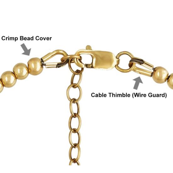 Wholesale 1/20 14K Gold Filled Cable Thimble - Wire Guardians-Wire Protector -0.8mm hole (Sold per 20 pieces)