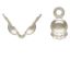 Wholesale 925 Sterling Silver Clamshell Bead Tip -sold per 10 pcs)