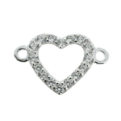 sterling silver permanent jewelry connectors-heart connector