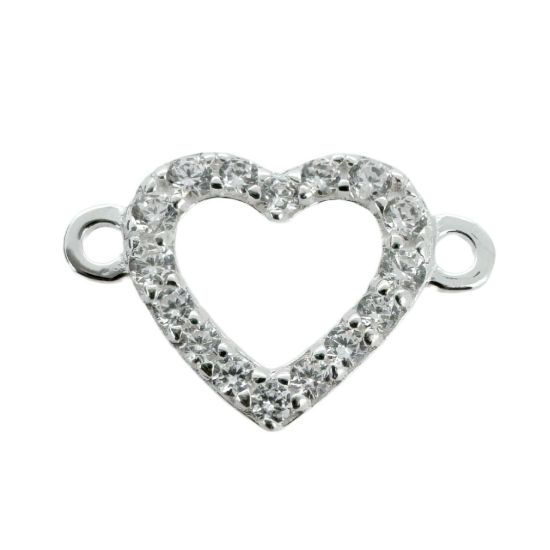 sterling silver permanent jewelry connectors-heart connector