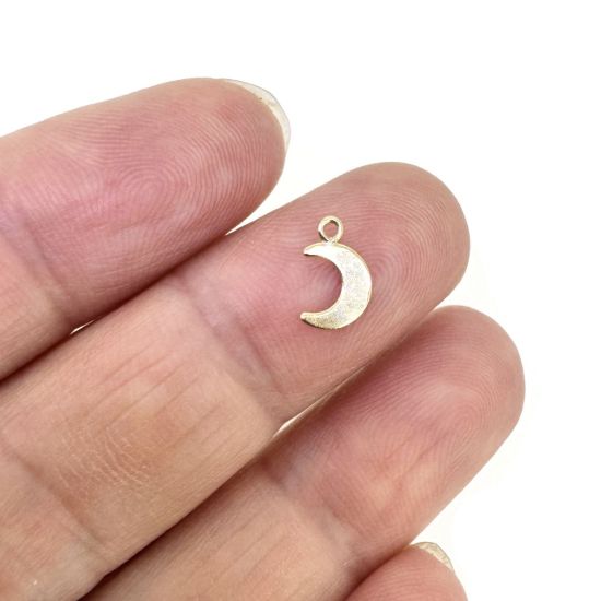Wholesale 1/20 14K Gold Filled Tiny Moon Charm - 6.3mm (sold per piece)