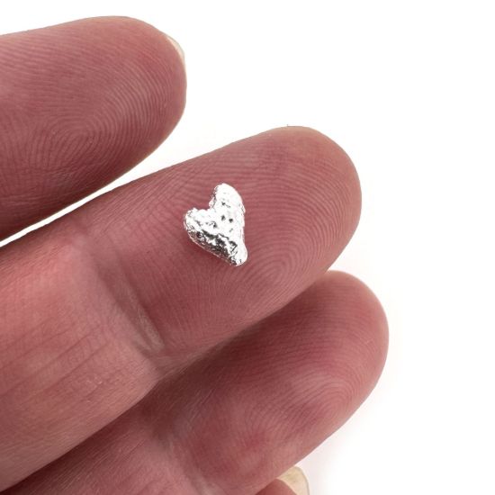 Wholesale Sterling Silver Bead Spacer- 5mm Textured Heart Bead (sold per piece)