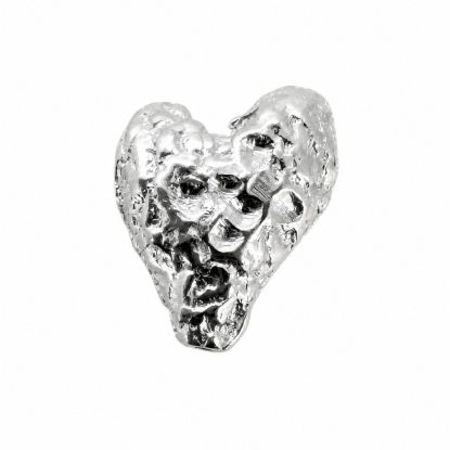 Wholesale Sterling Silver Bead Spacer- 5mm Textured Heart Bead (sold per piece)