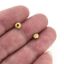 Wholesale Gold over Sterling Silver Bead Spacer- 4.5mm Textured Fancy Cube with CZ stones (sold per piece)