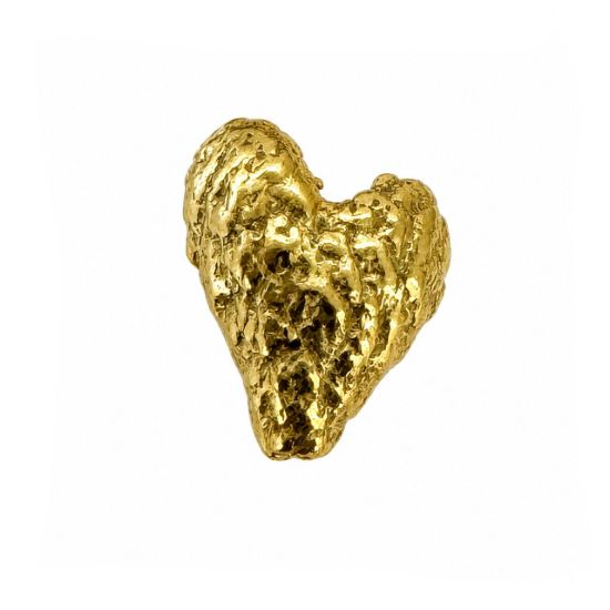 Wholesale Gold over Sterling Silver Bead Spacer- 5mm Textured Heart Bead (sold per piece)