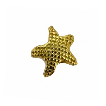 Wholesale Gold over Sterling Silver Bead Spacer- 5mm Textured Starfish Bead (sold per piece)