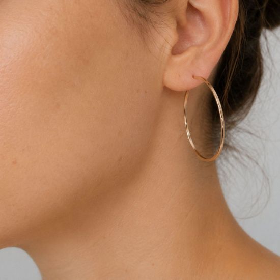 Wholesale 14K Gold Filled Square Tube Endless Hoop Earrings  -1.1mm thickness (Sold per pair)