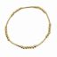 Wholesale 14K Gold Filled 3mm Smooth Beaded Stretchy Bracelet with Twisted Curved Tube- 6.5"