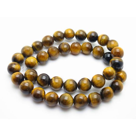 Wholesale Natural Gemstone Beads - 100% Genuine Tiger Eye Gemstone Bead - Stmooh Round Shape - (Sold Per 15" Strand)