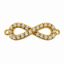 Wholesale Gold over Sterling Silver Infinity Charms with CZ Stones- 7x20mm (sold per piece)