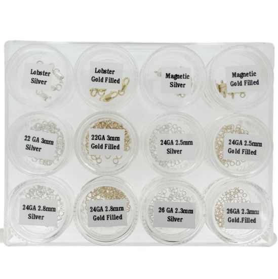 wholesale sterling silver and gold filled permanent jewelry starter kit jump ring clasp