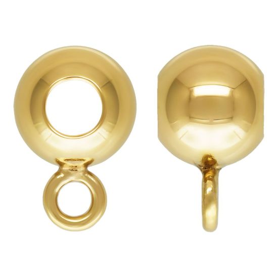 gold filled wholesale sliding end beads with silicone