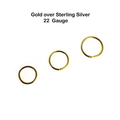 Wholesale Gold plated Sterling Silver 22 Gauge Open Jumprings for Jewelry Making