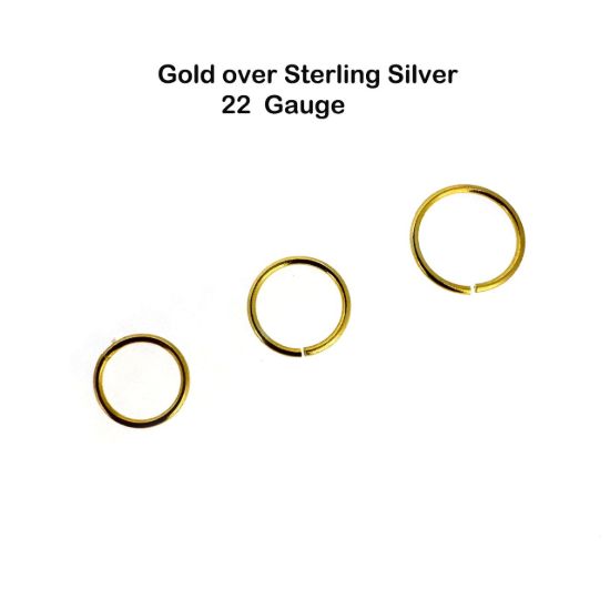 Wholesale Gold plated Sterling Silver 22 Gauge Open Jumprings for Jewelry Making