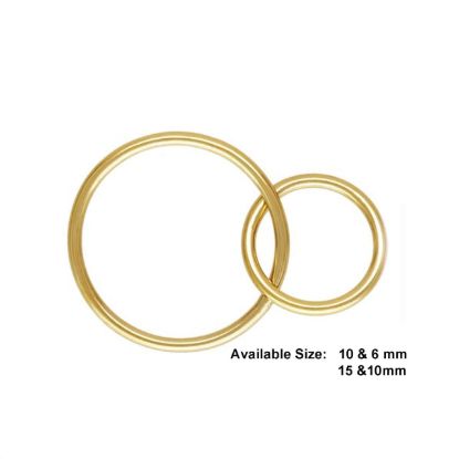 Wholesale 1/20 14k Gold Filled Interlocking Round Connectors - 10mm & 6mm OR 15mm & 10mm (sold per piece)