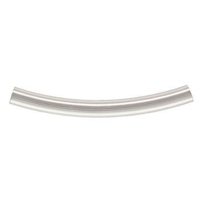 Wholesale 925 Sterling Silver Smooth Tube- 2 * 20 mm Curved Tube(sold per piece)