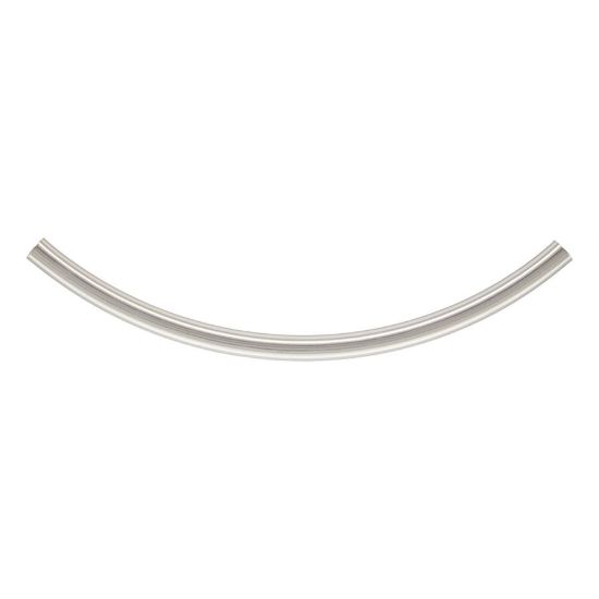 Wholesale 925 Sterling Silver Smooth Tube- 2 * 40 mm Curved Tube (sold per piece)