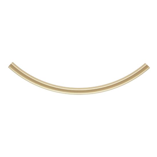 Wholesale 1/20 14K Gold Filled Smooth Tube- 2 * 40 mm Curved Tube(sold per piece)