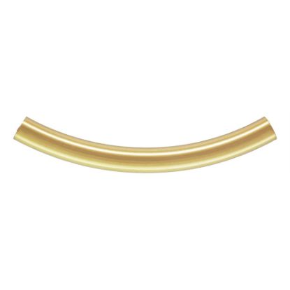 Wholesale 1/20 14K Gold Filled Smooth Tube- 3 * 30 mm Curved Tube(sold per piece)