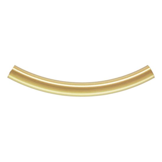 Wholesale 1/20 14K Gold Filled Smooth Tube- 3 * 30 mm Curved Tube(sold per piece)