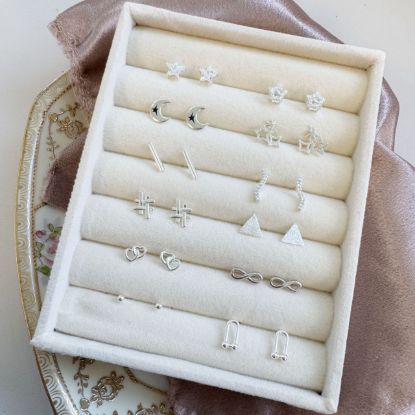 wholesale permanent jewelry supplies stud earring kit sterling silver earrings with display box