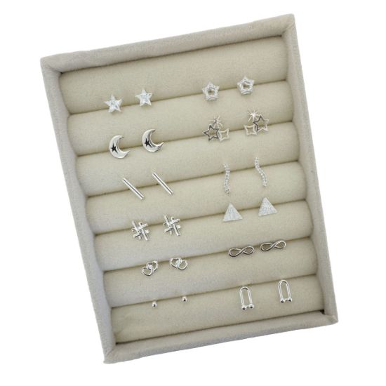 wholesale permanent jewelry supplies stud earring kit sterling silver earrings with display box