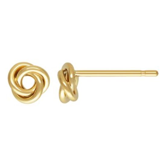 wholesale 1/20 14k gold filled love knot symbol earrings stud earrings