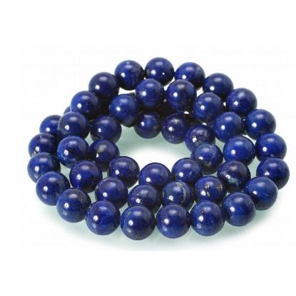 Wholesale Natural Lapis Lazuli Round Bead - Smooth Round Shape (dyed )- (Sold Per 15" Strand)