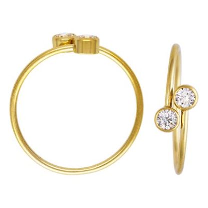 wholesale 1/20 14k gold filled cz adjustable ring size 6