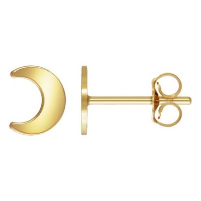 wholesale 1/20 14k gold filled crescent moon stud earrings