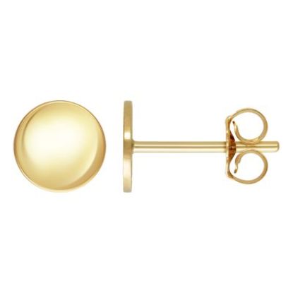 Wholesale 1/20 14K Gold Filled Disk Stud Earrings w/ Butterfly Backs (Sold Per Pair)