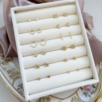 wholesale 1/20 14k gold filled stud earring kit set of 12 earrings