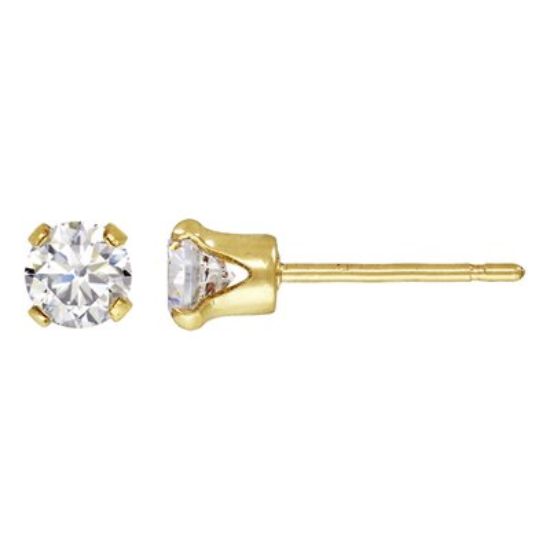 wholesale 1/20 14k gold filled birthstone stud earrings - april - crystal