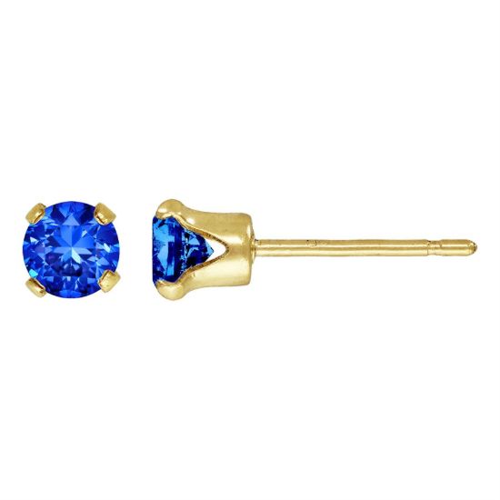 wholesale 1/20 14k gold filled birthstone stud earrings - sapphire september