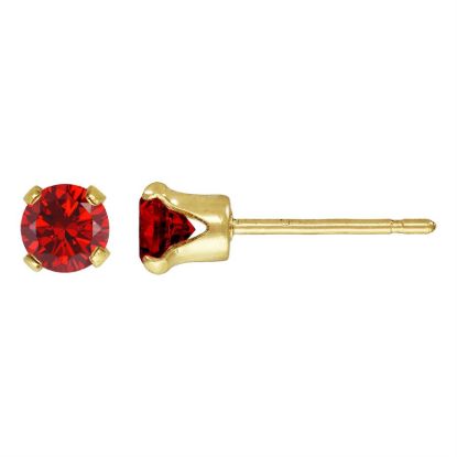 wholesale 1/20 14k gold filled birthstone stud earrings - garnet january