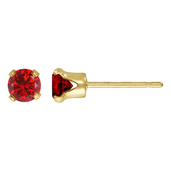 wholesale 1/20 14k gold filled birthstone stud earrings - garnet january