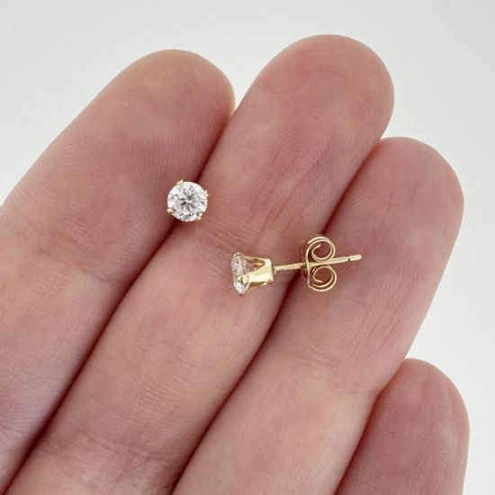 wholesale 1/20 14k gold filled birthstone stud earrings