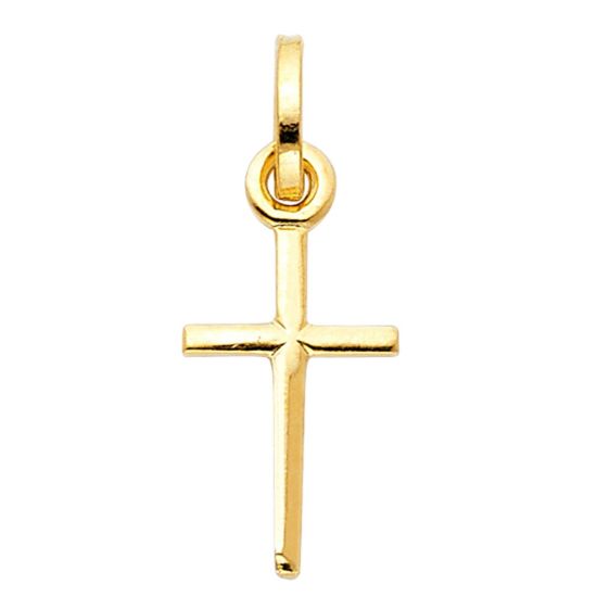 Wholesale 14K Yellow Gold Solid Latin Cross 10X25mm (sold per piece)