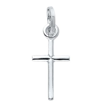 Wholesale 14K White Gold Solid Latin Cross 10X25mm (sold per piece)
