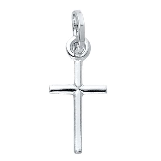 Wholesale 14K White Gold Solid Latin Cross 10X25mm (sold per piece)