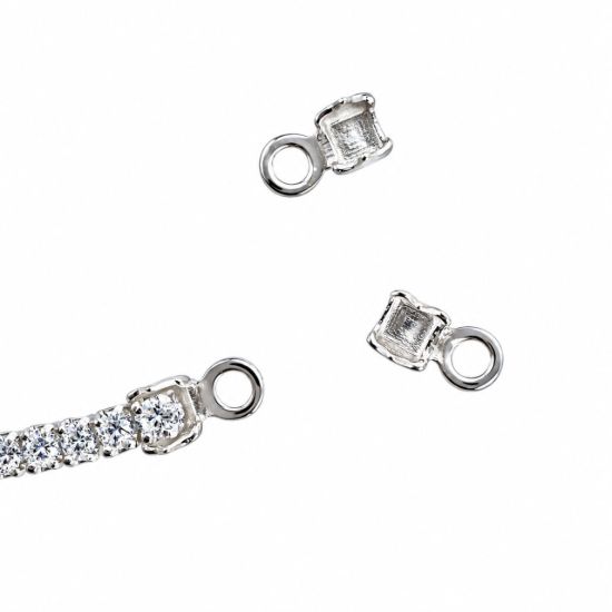 Wholesale Sterling Silver Tennis Chain  Crimp End (sold per 4 pcs)