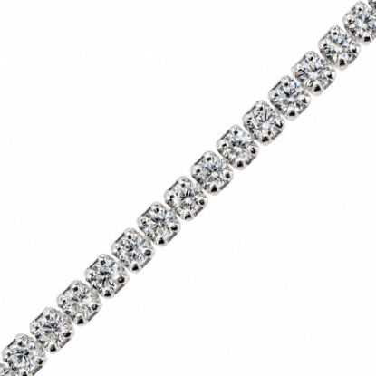 Wholesale Sterling Silver Bulk Chain - 1.5mm CZ Stone Tennis  Chain(Sold per foot)