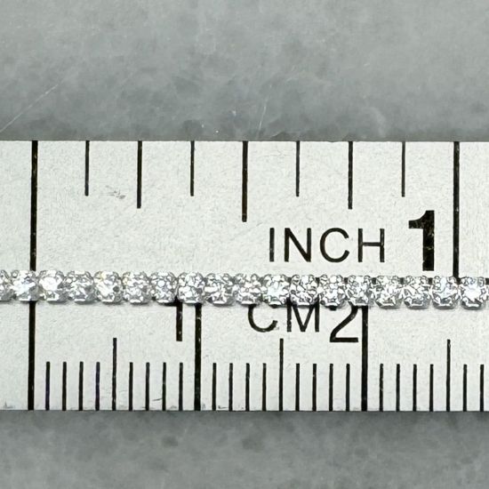 Wholesale Sterling Silver Bulk Chain - 1.5mm CZ Stone Tennis  Chain(Sold per foot)