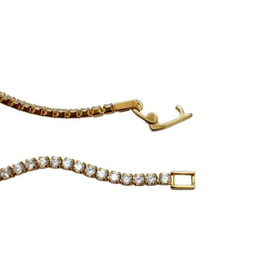 wholesale gold over sterling silver tennis bracelet 1.5mm