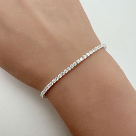 wholesale sterling silver 2mm tennis bracelet