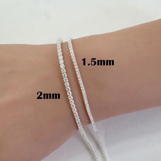wholesale sterling silver 2mm tennis bracelet