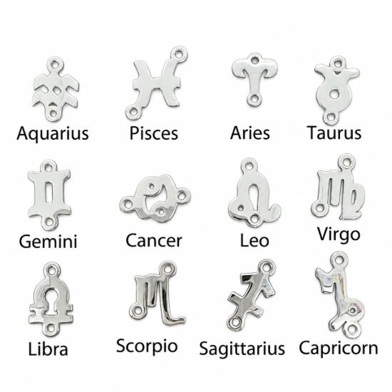 sterling silver permanent jewelry connectors-zodiac connector